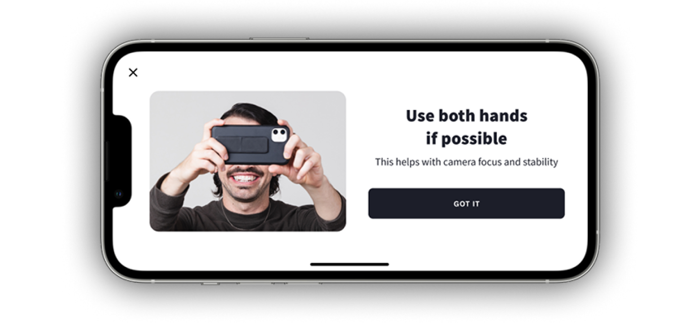Redesigned camera experience — rotated landscape view